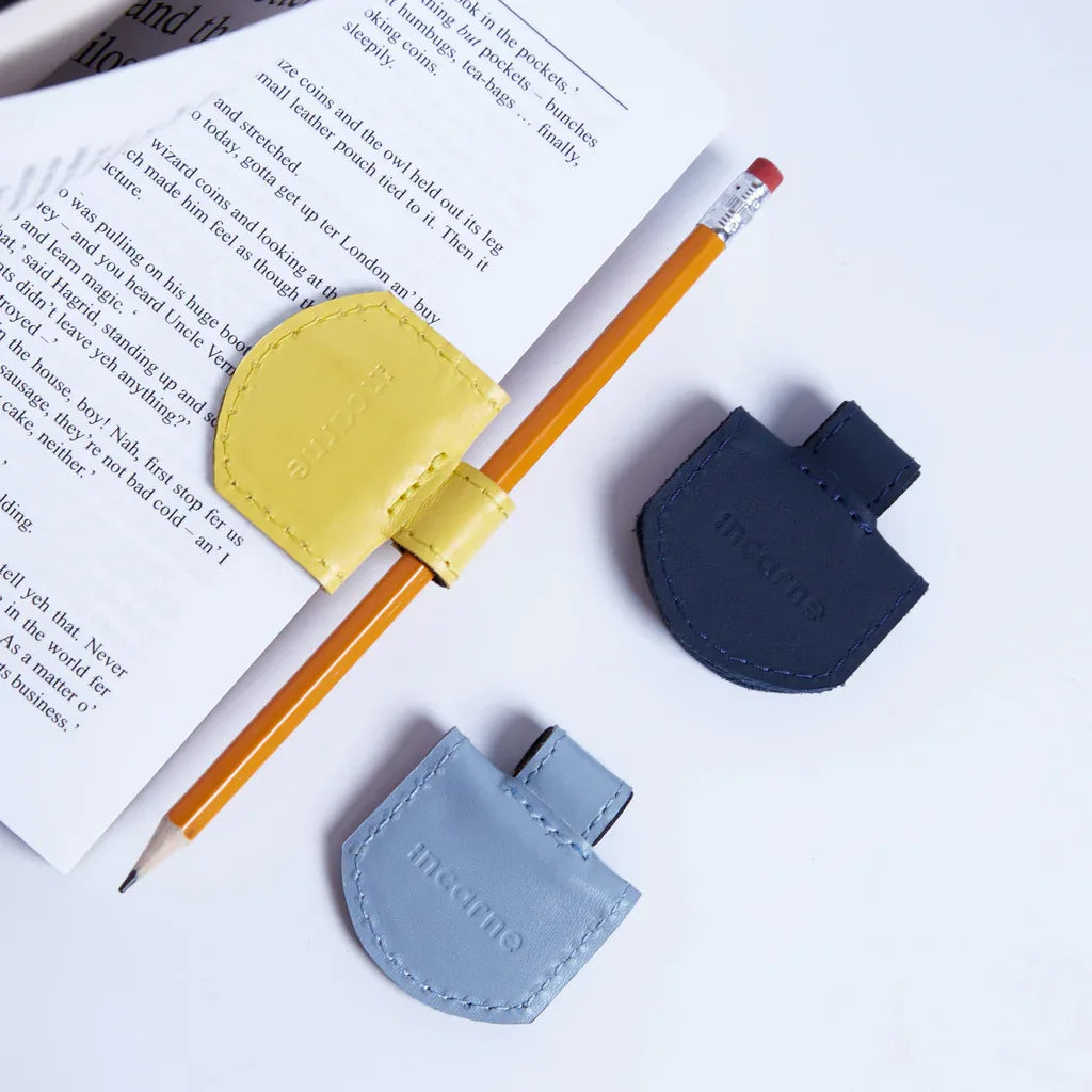 Magnetic bookmarks made from classic leather (set of 3) - INCARNE® Global