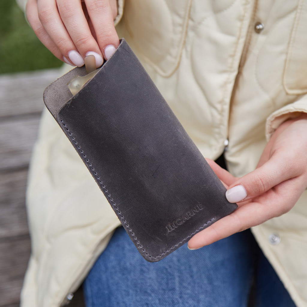 Catch Leather Eyeglass Case