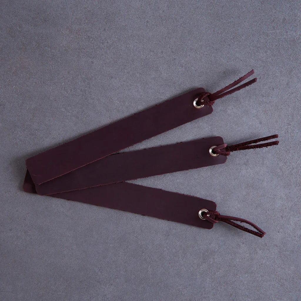 Bookmarks long made from vintage leather (set of 3) - INCARNE® Global