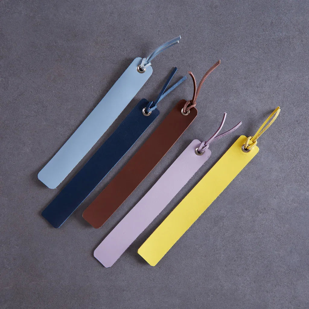 Bookmarks long made from classic leather (set of 3) - INCARNE® Global