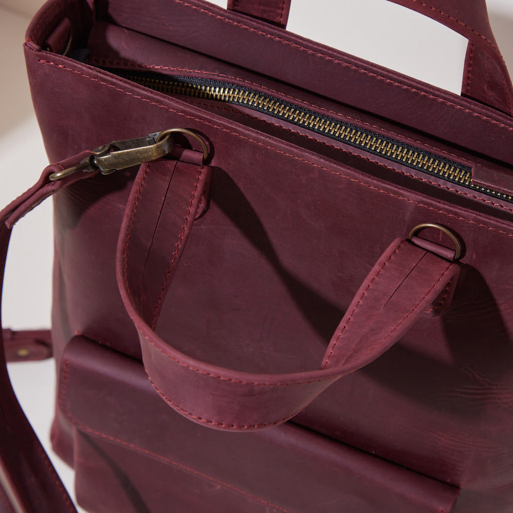 Sac convertible en cuir pour ordinateur portable Voyager Long
