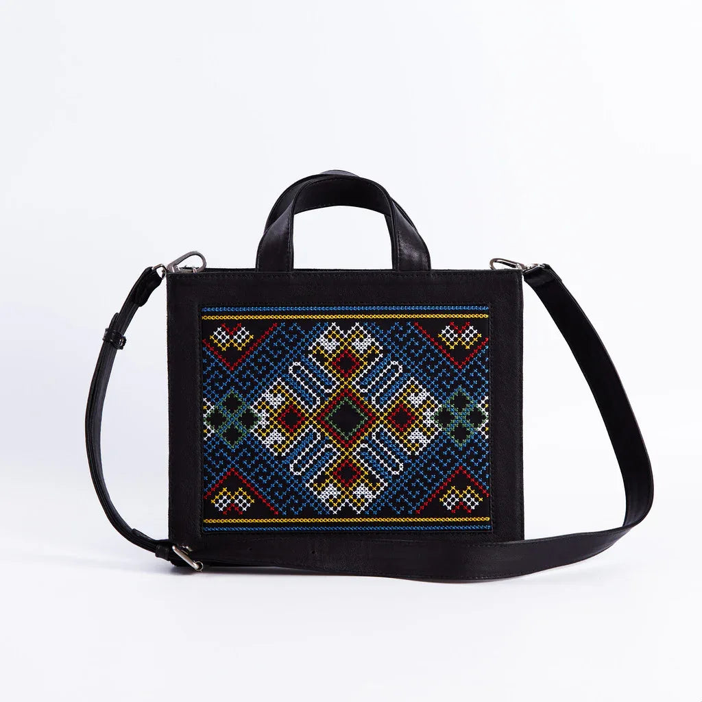 PRE-ORDER 🏷️ Women's genuine leather bag with ornament Berehynia - INCARNE® Global