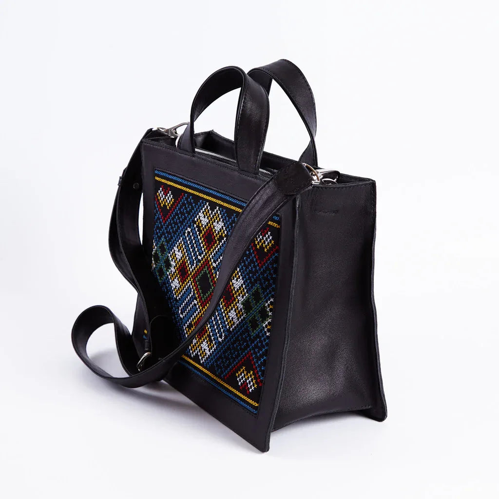 PRE-ORDER 🏷️ Women's genuine leather bag with ornament Berehynia - INCARNE® Global