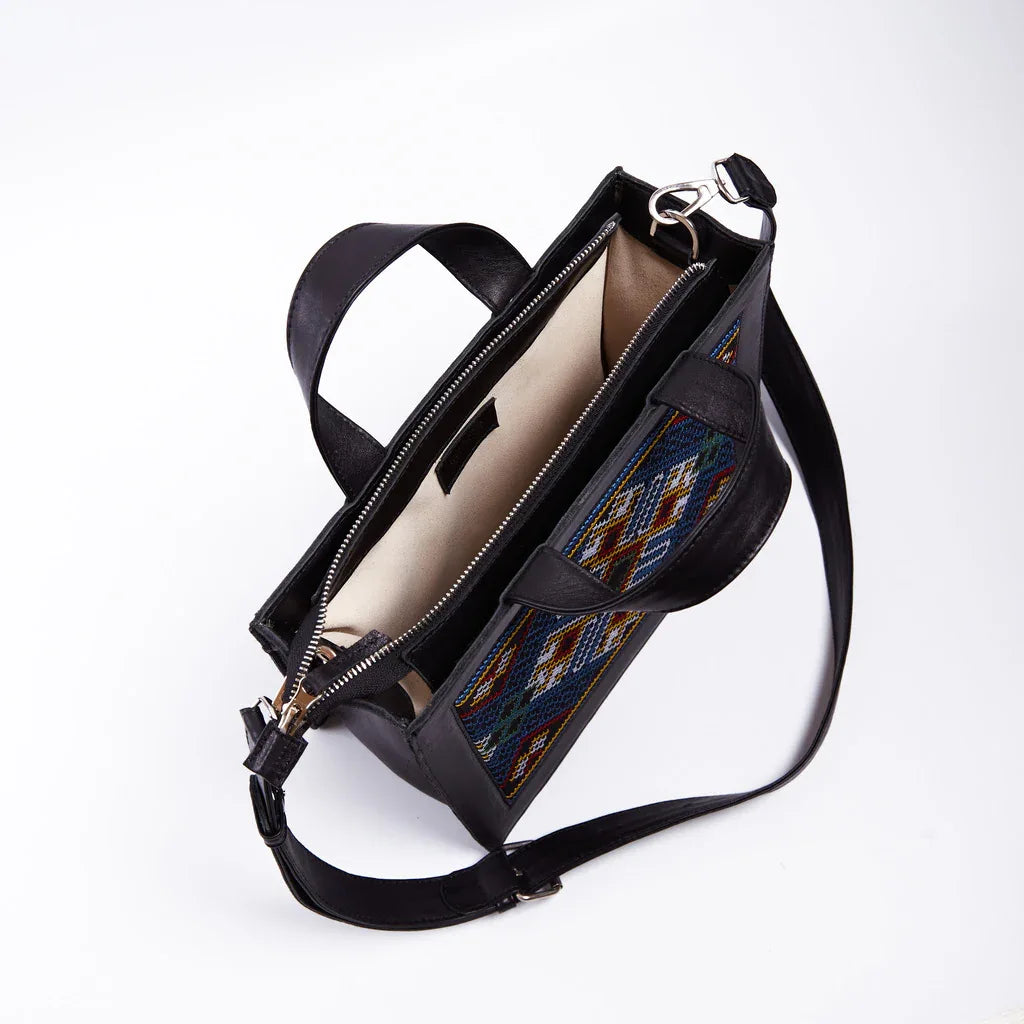 PRE-ORDER 🏷️ Women's genuine leather bag with ornament Berehynia - INCARNE® Global