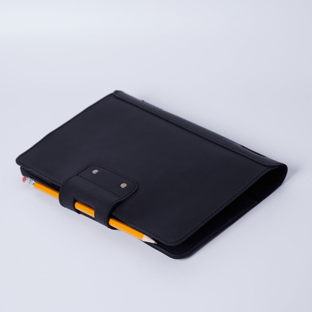 Lederportfolio-Organizer für ein Notebook
