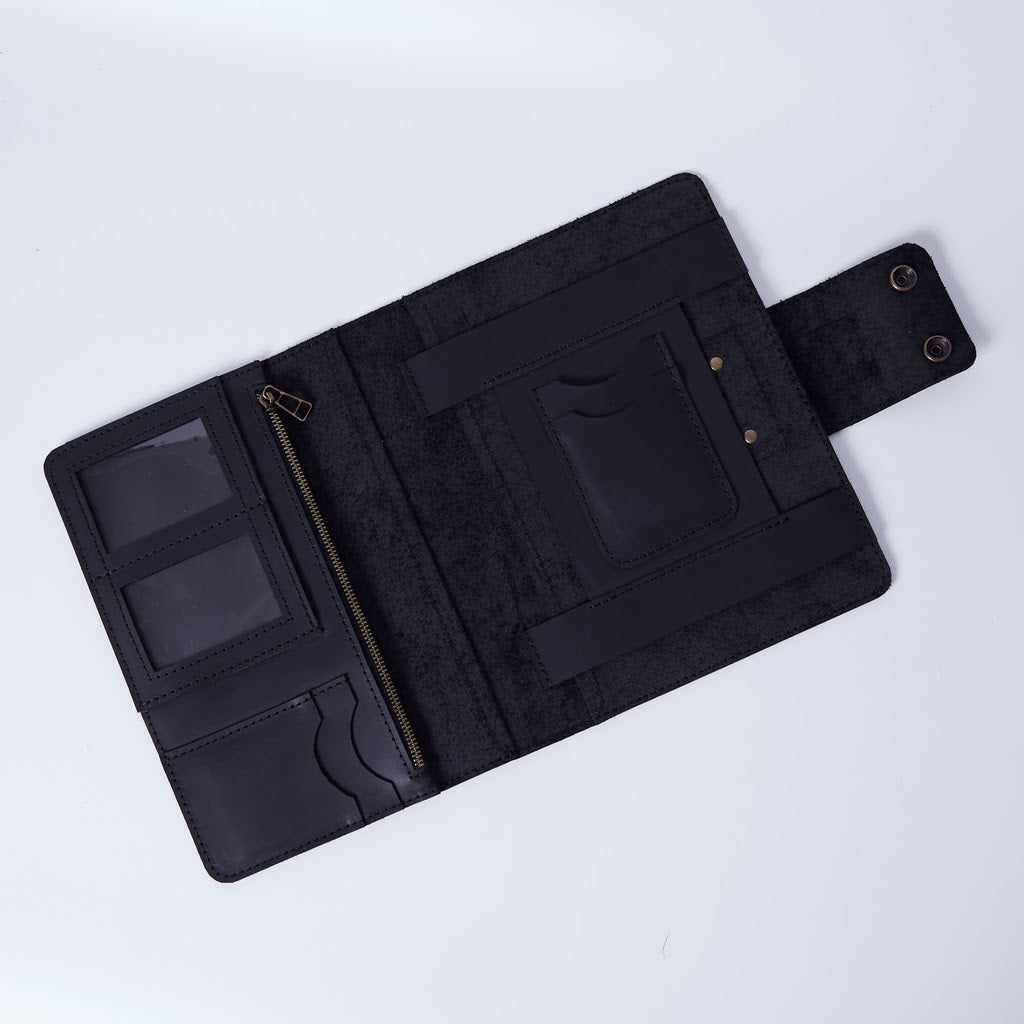 Lederportfolio-Organizer für ein Notebook