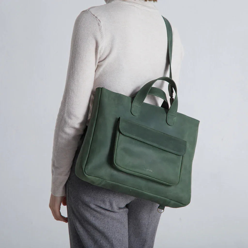 Leather Laptop Convertible Bag Voyager - INCARNE® Global