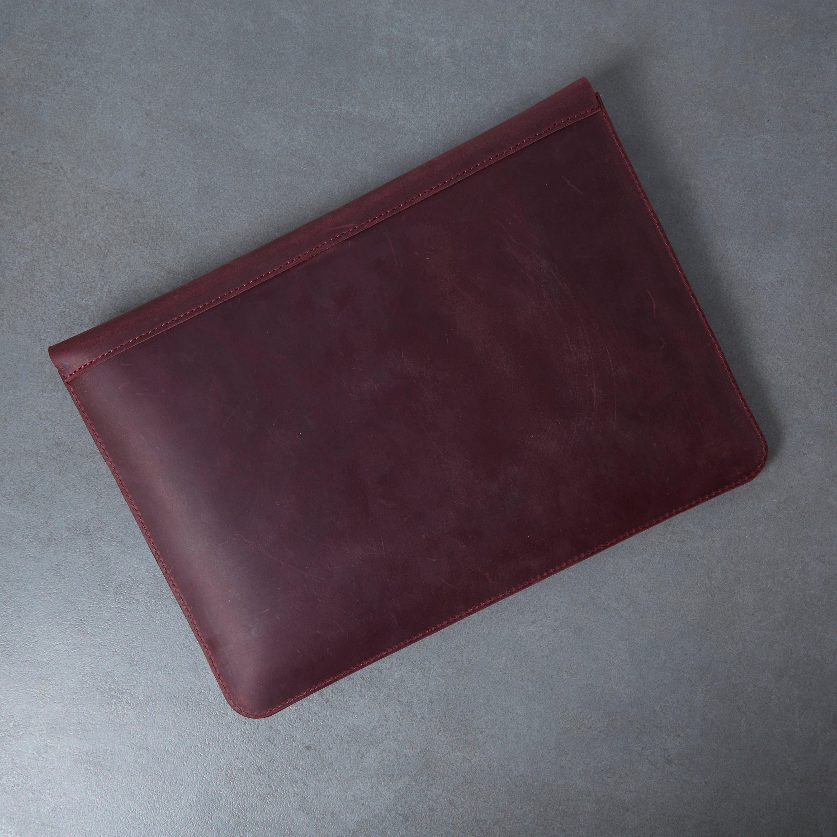 Message Laptop Sleeve, Burgundy (vintage)