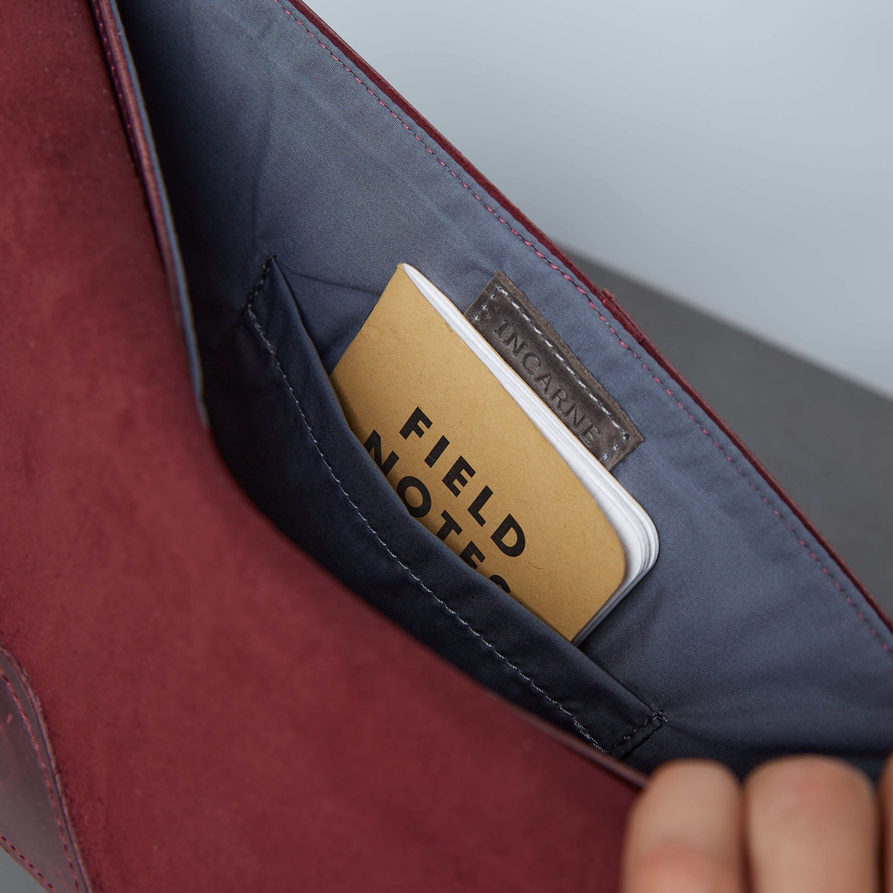 Message Laptop Sleeve, Burgundy (vintage)