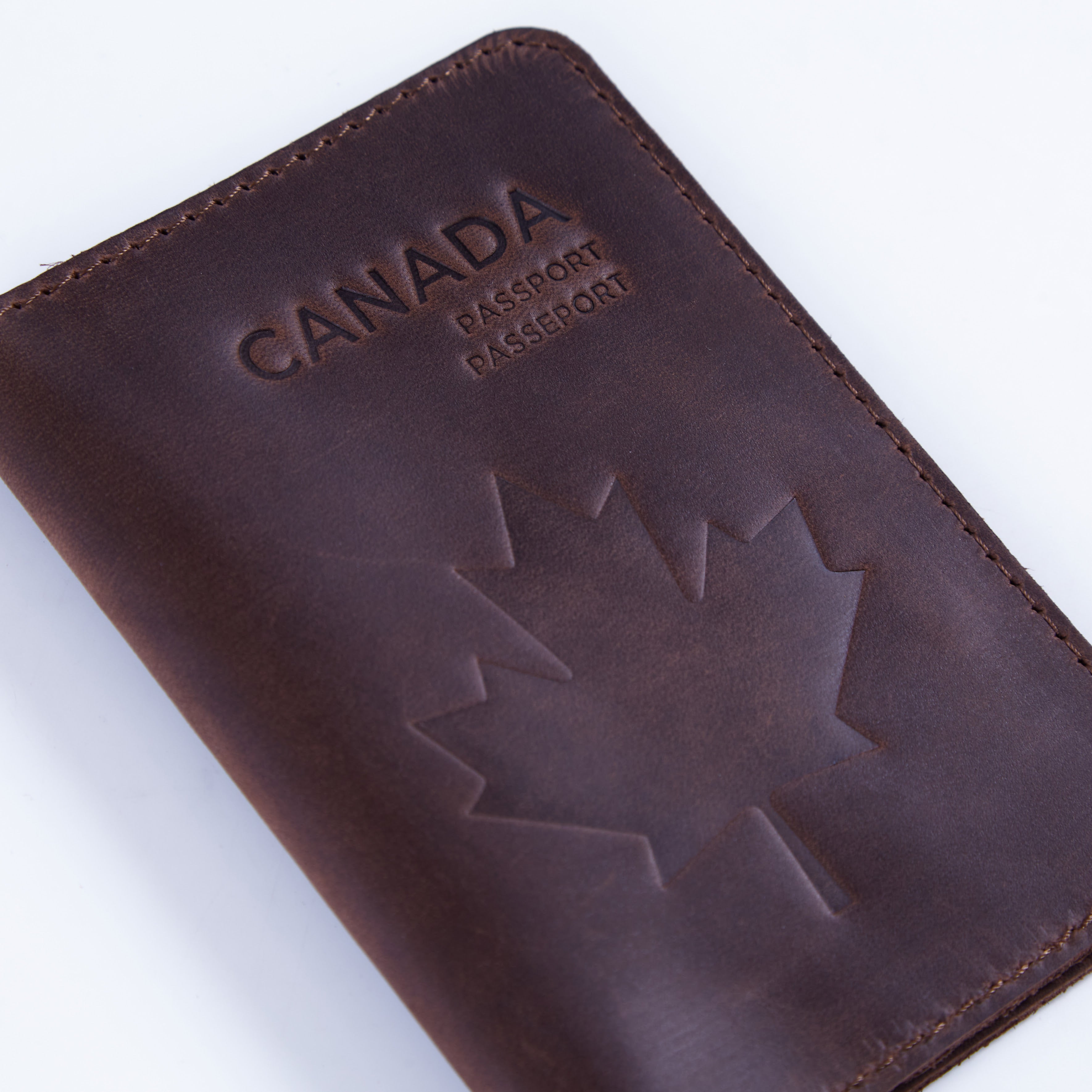 Passport cover with the national symbol of Canada