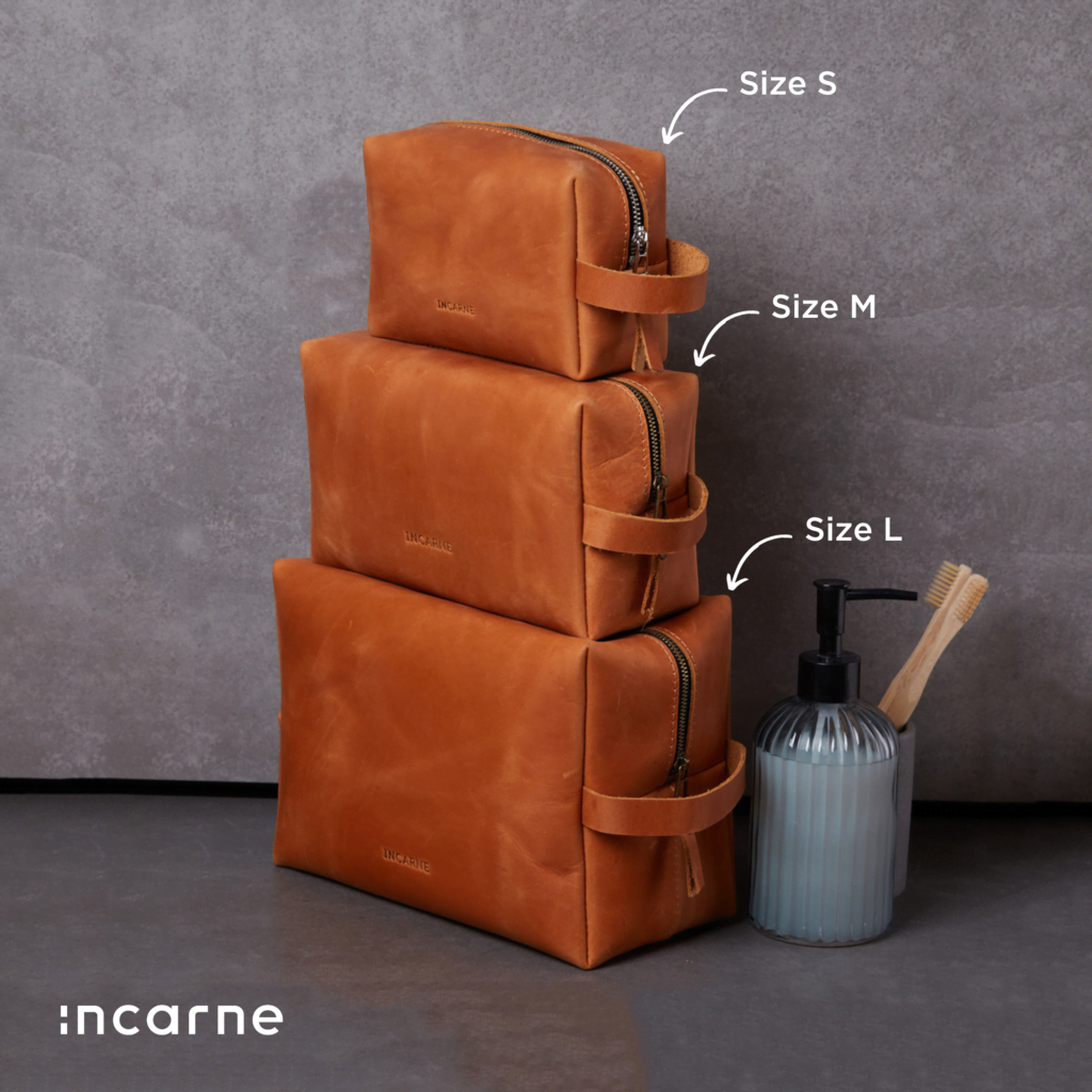New Limit Leather Cosmetic Bag