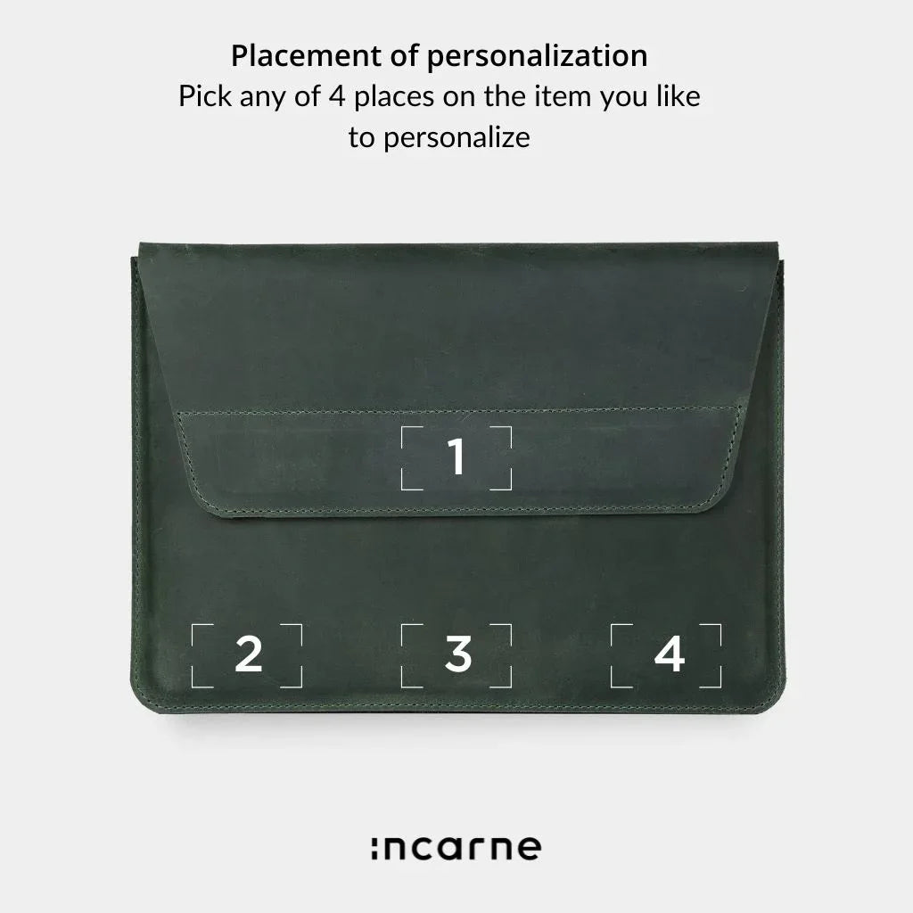 Line Laptop Sleeve, Green (vintage) - INCARNE® Global