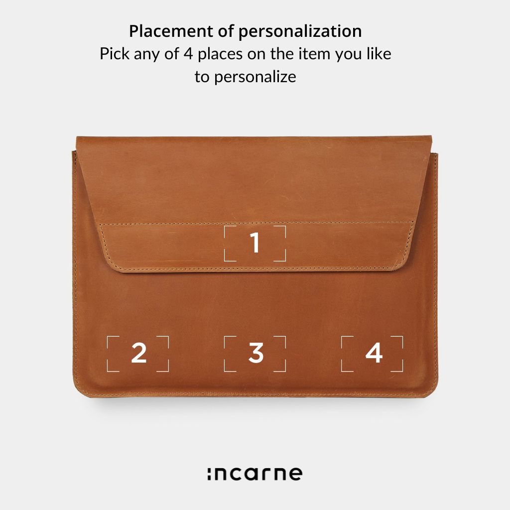 Line Laptop Sleeve, Cognac (vintage)