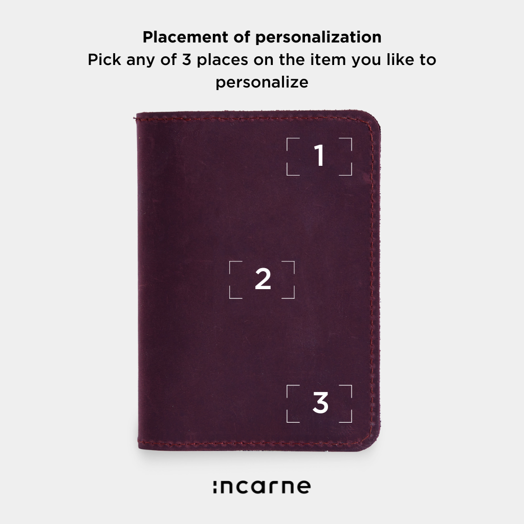 Passport Cover with Pockets Made from Vintage Leather