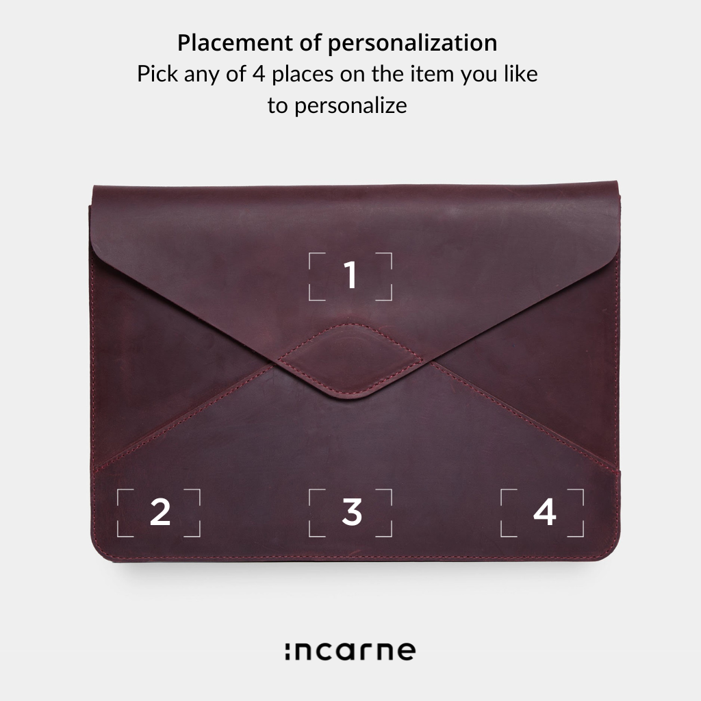 Message Laptop Sleeve, Burgundy (vintage)