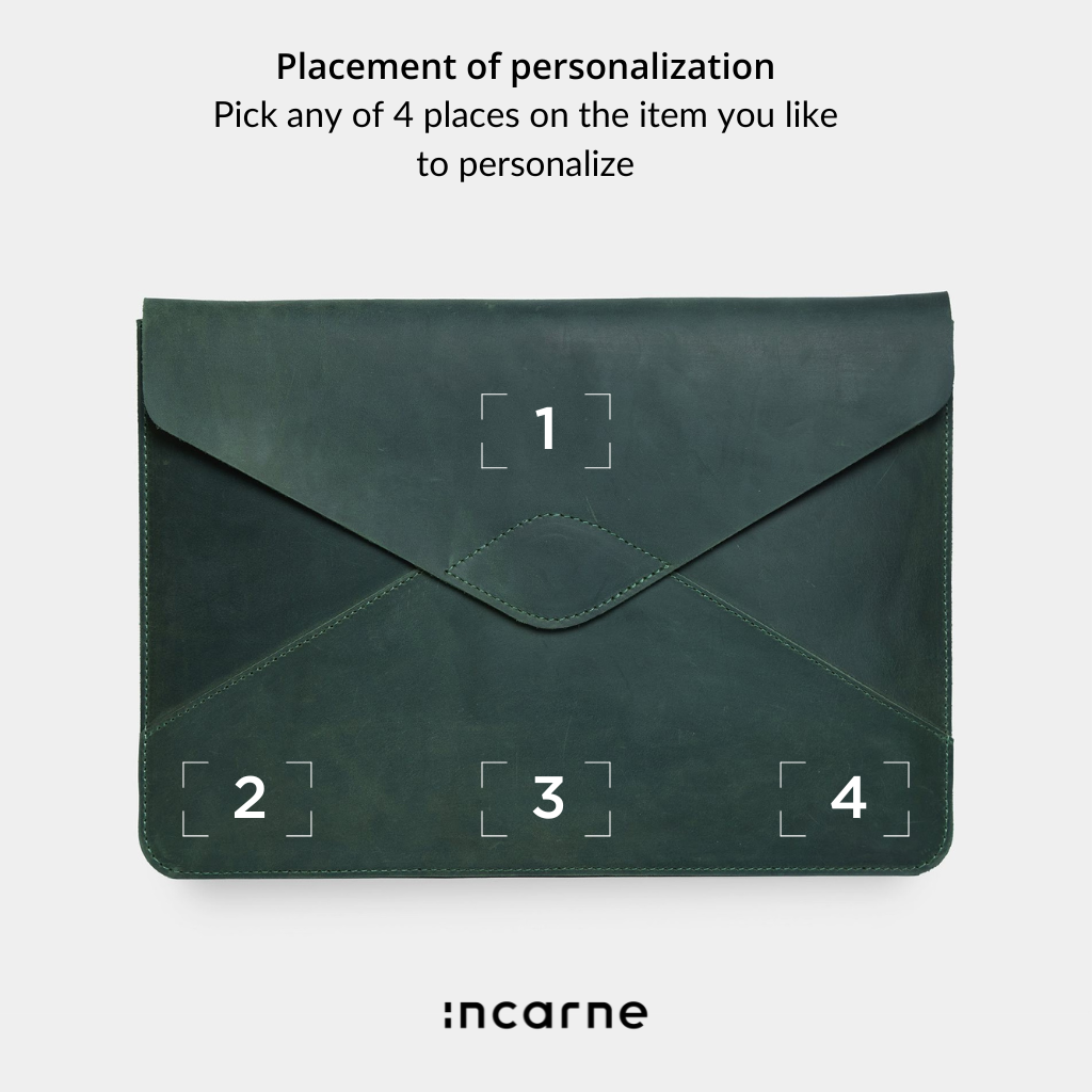 Message Laptop Sleeve, Green (vintage)
