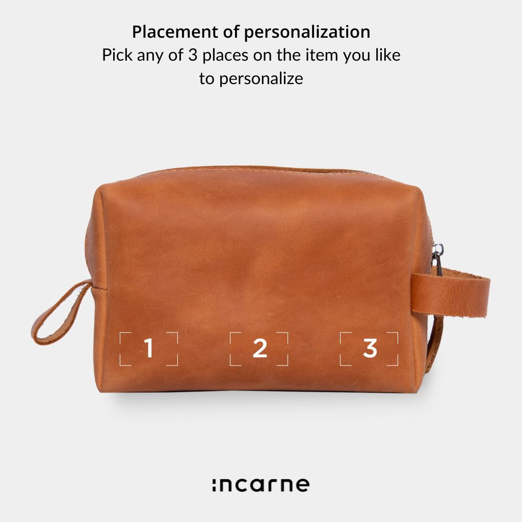 New Limit Leather Cosmetic Bag