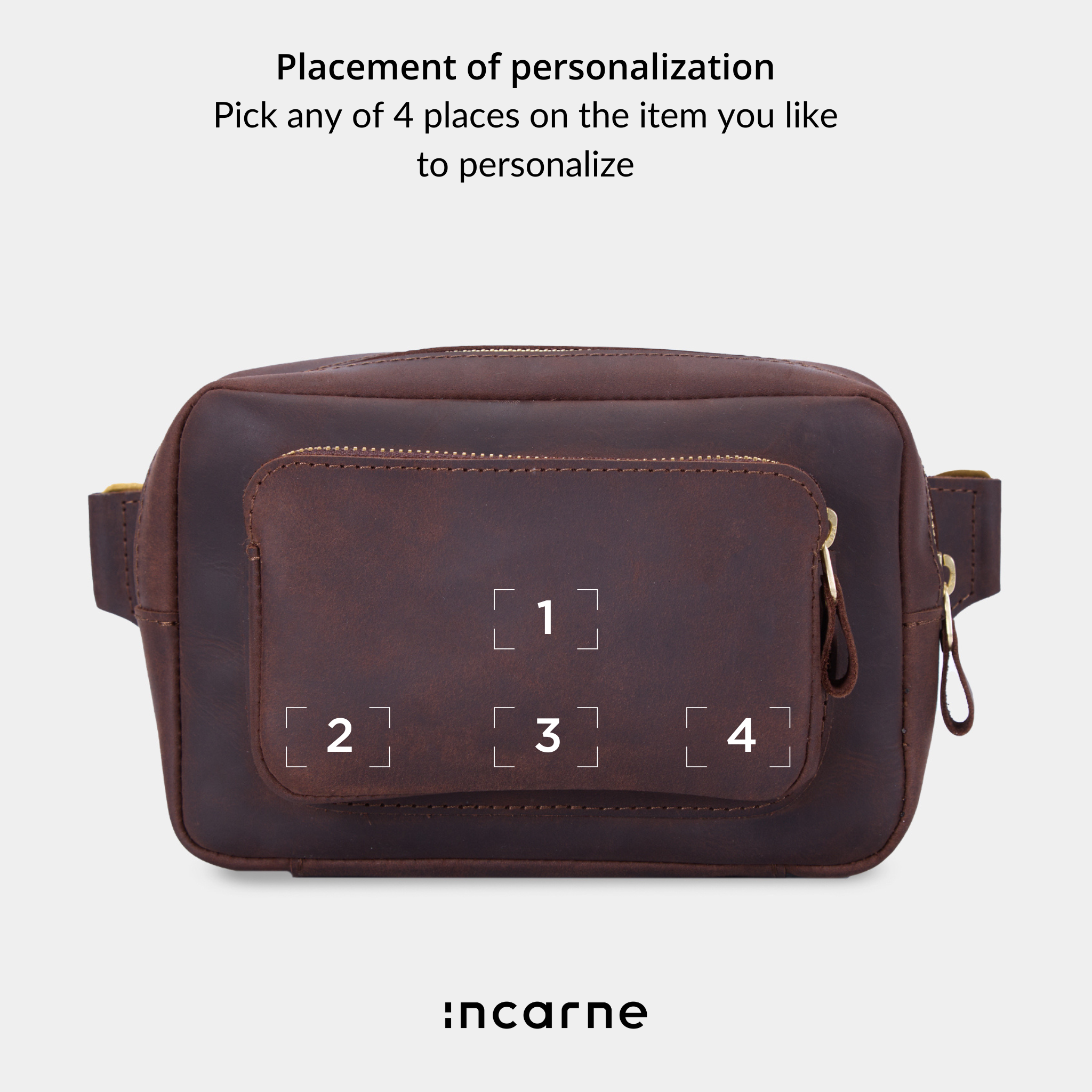 Sac ceinture en cuir pour couple