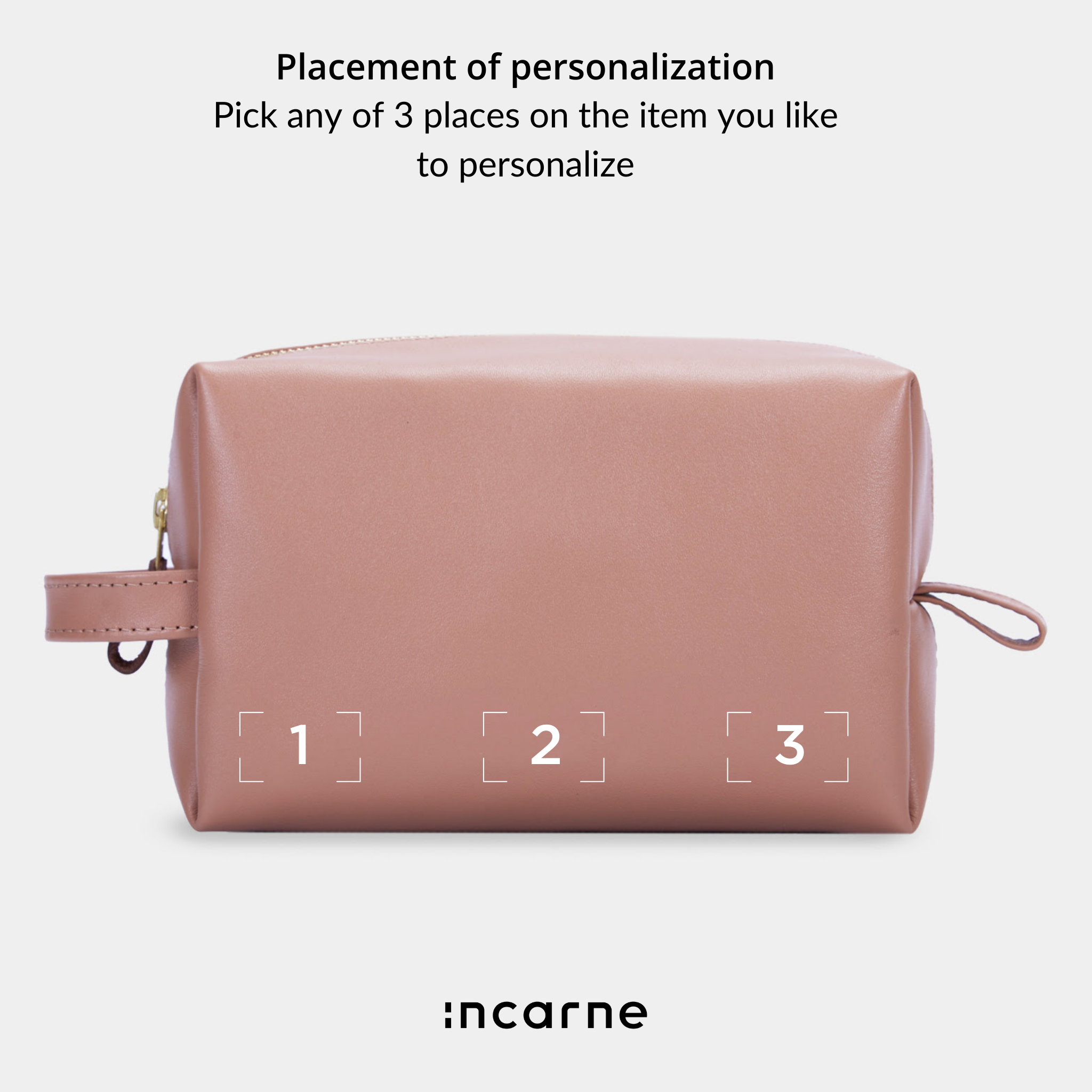 Bolsa de cuero Mirage para artículos de tocador