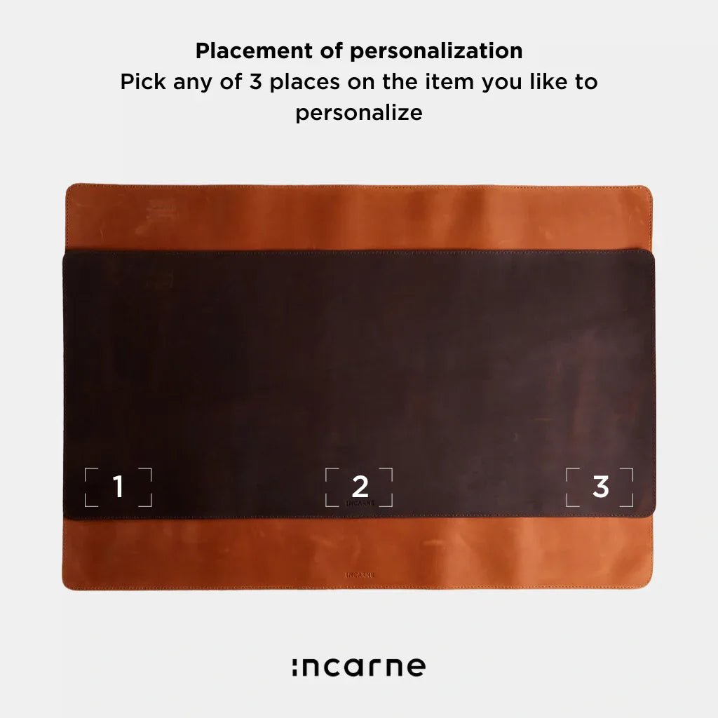 ProDesk vintage leather desk pad - INCARNE® Global