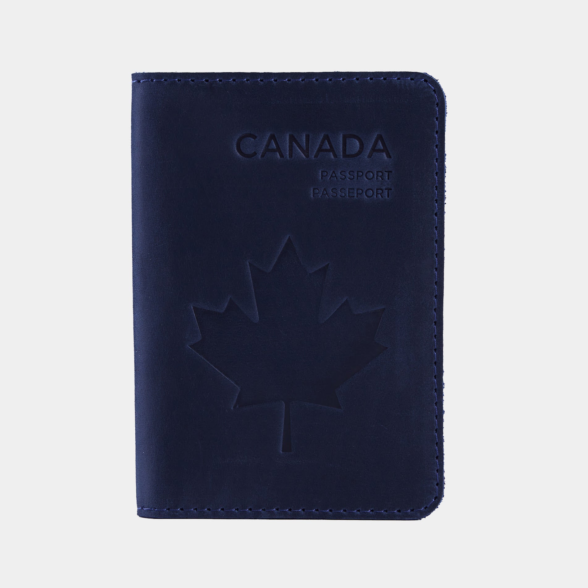 Passport cover with the national symbol of Canada