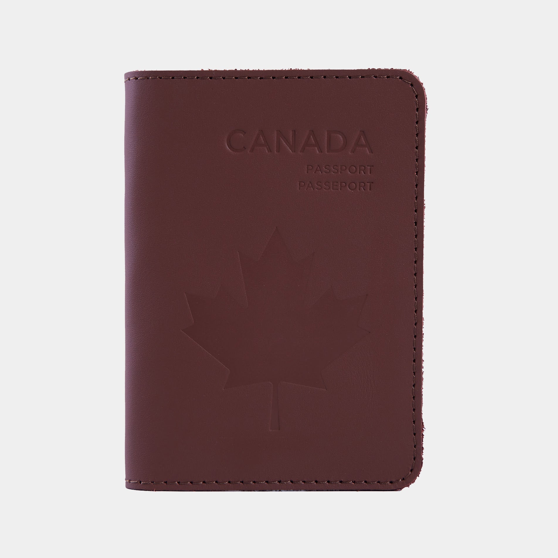 Passport cover with the national symbol of Canada