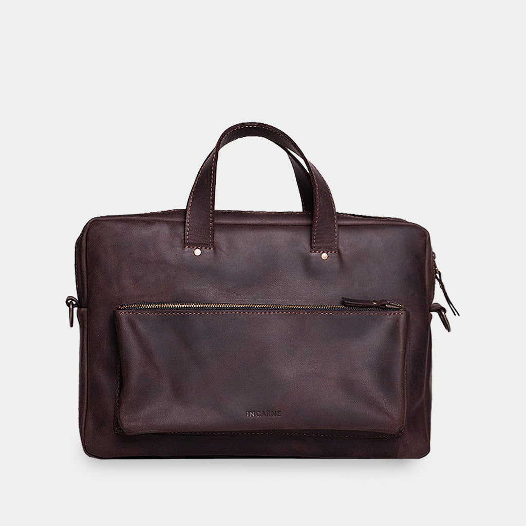 Biz Leder -Laptop -Tasche