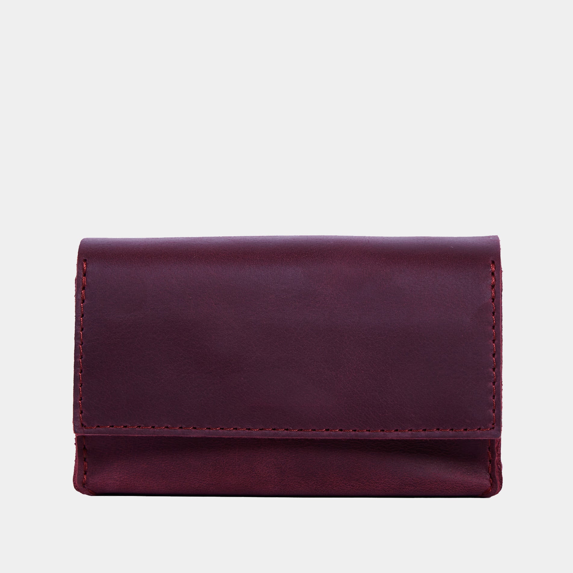 Horizontal tarot bag with magnetic clasp made from vintage leather