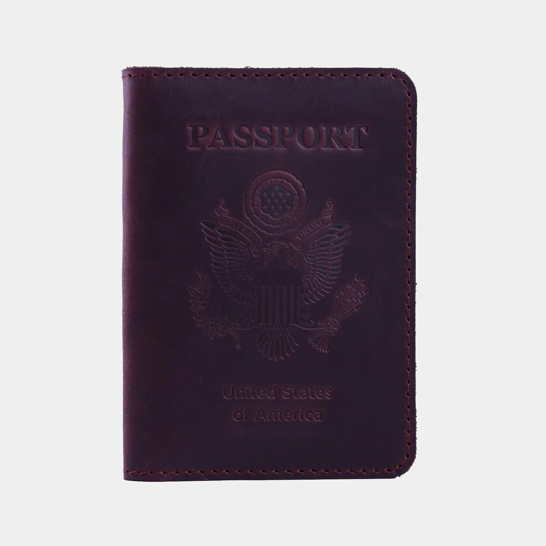 Passport Cover with the Great Seal of the United States Made from Vintage Leather - INCARNE® Global