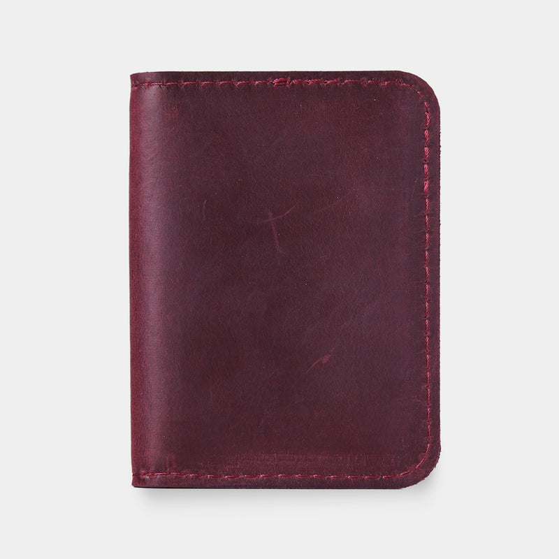 Leather holder for ID card and driver's license