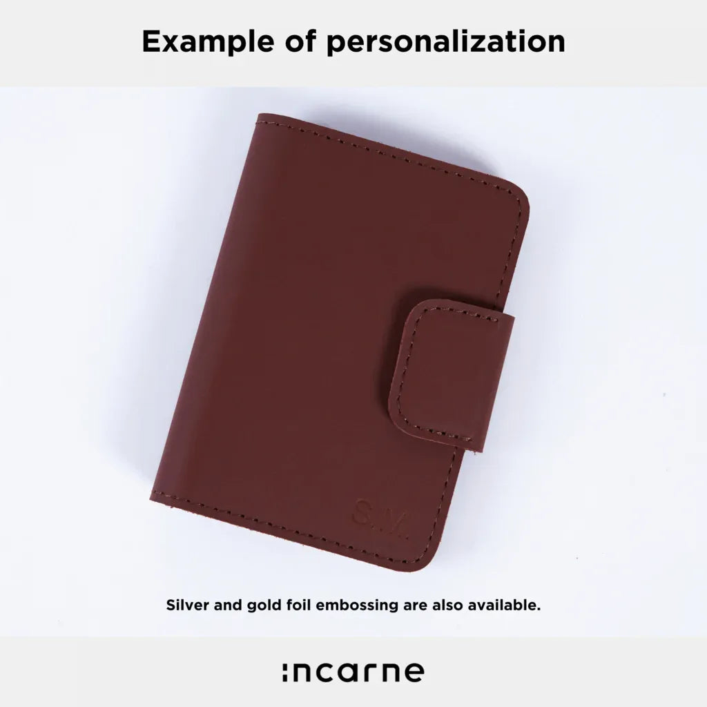 Smart Journey Classic Leather Passport Cover for Travel with AirTag and Cards Holders - INCARNE® Global