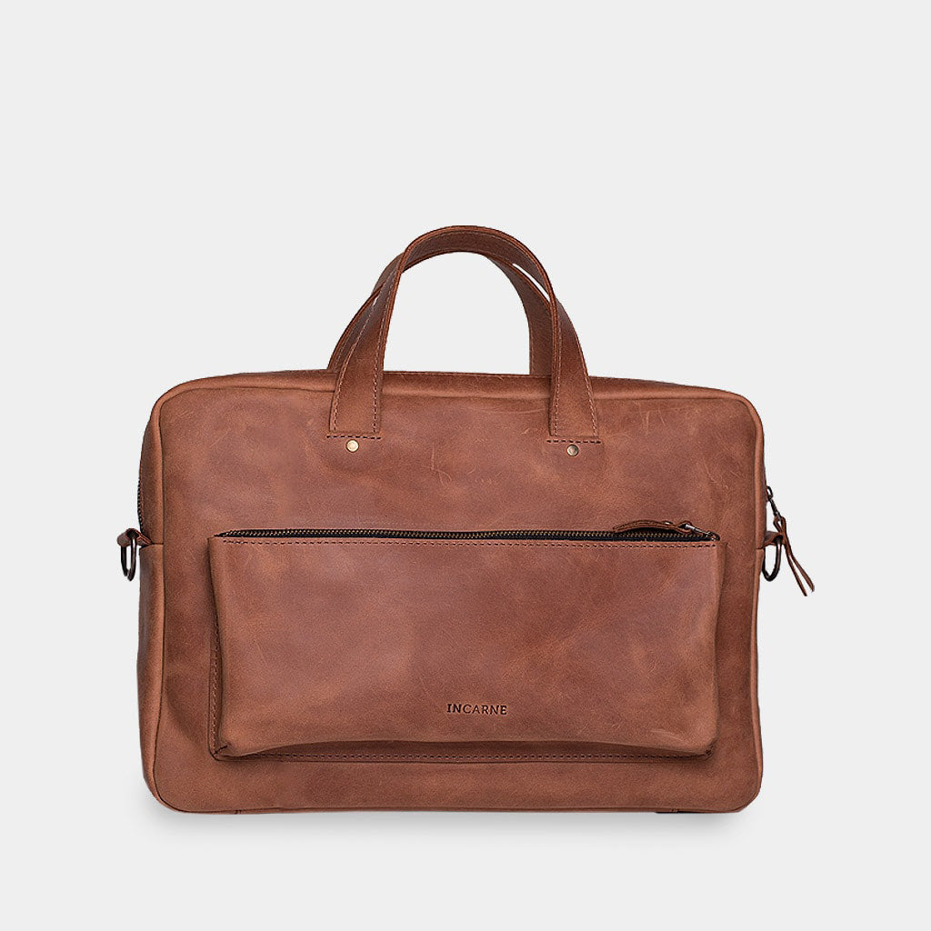 Biz Leder -Laptop -Tasche