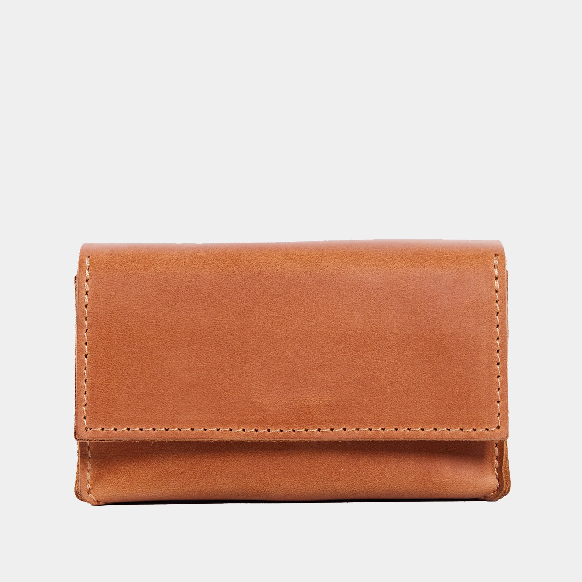 Horizontal tarot bag with magnetic clasp made from vintage leather