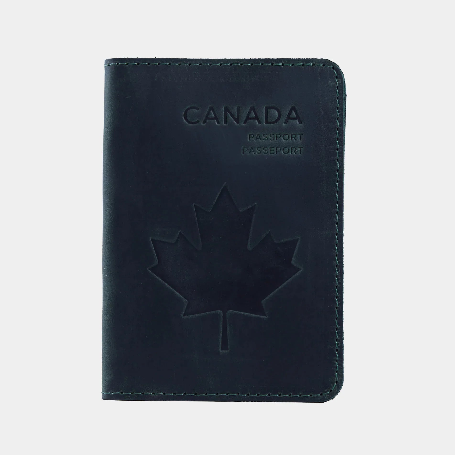 Passport cover with the national symbol of Canada мade from vintage leather - INCARNE® Global