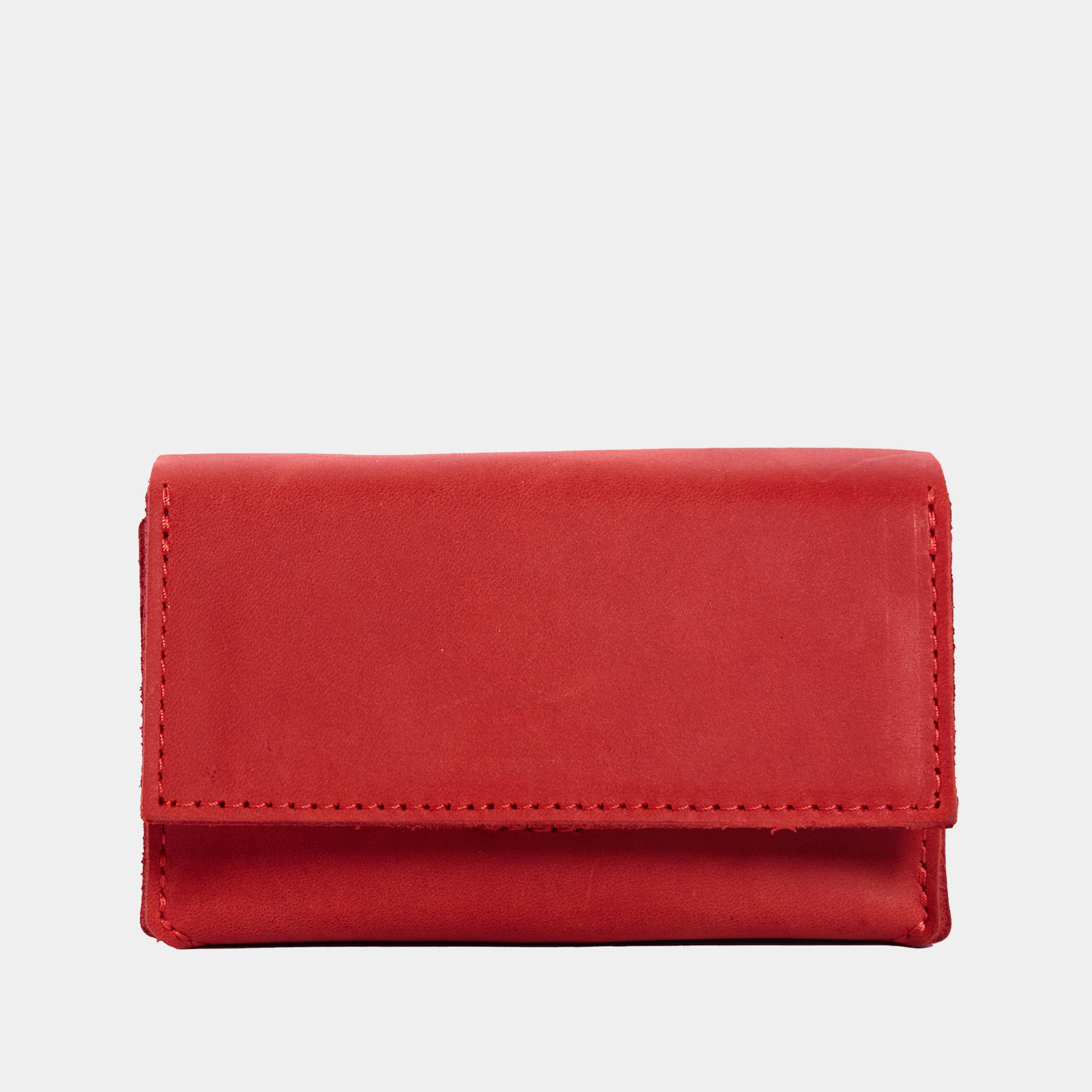 Horizontal tarot bag with magnetic clasp made from vintage leather