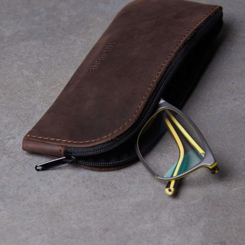 Leaf Leather Eyeglass Case - INCARNEĀ® Global