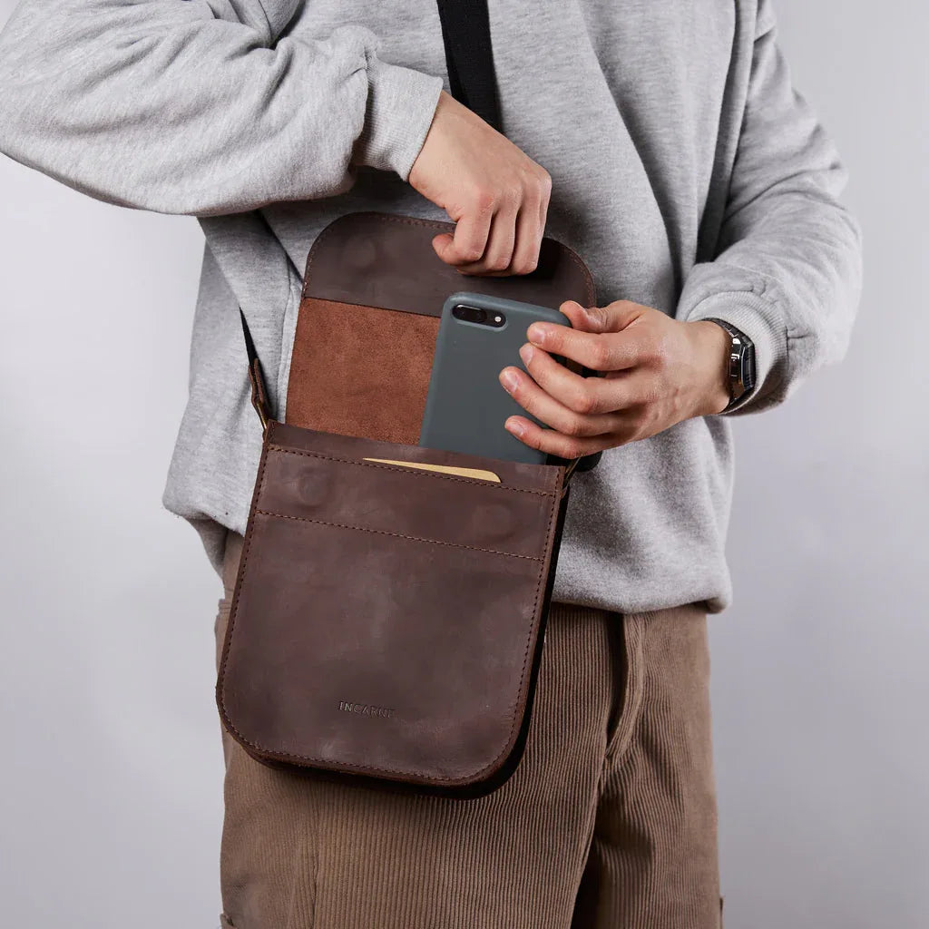 PORTER LEATHER SHOULDER BAG FOR MEN - INCARNE® Global