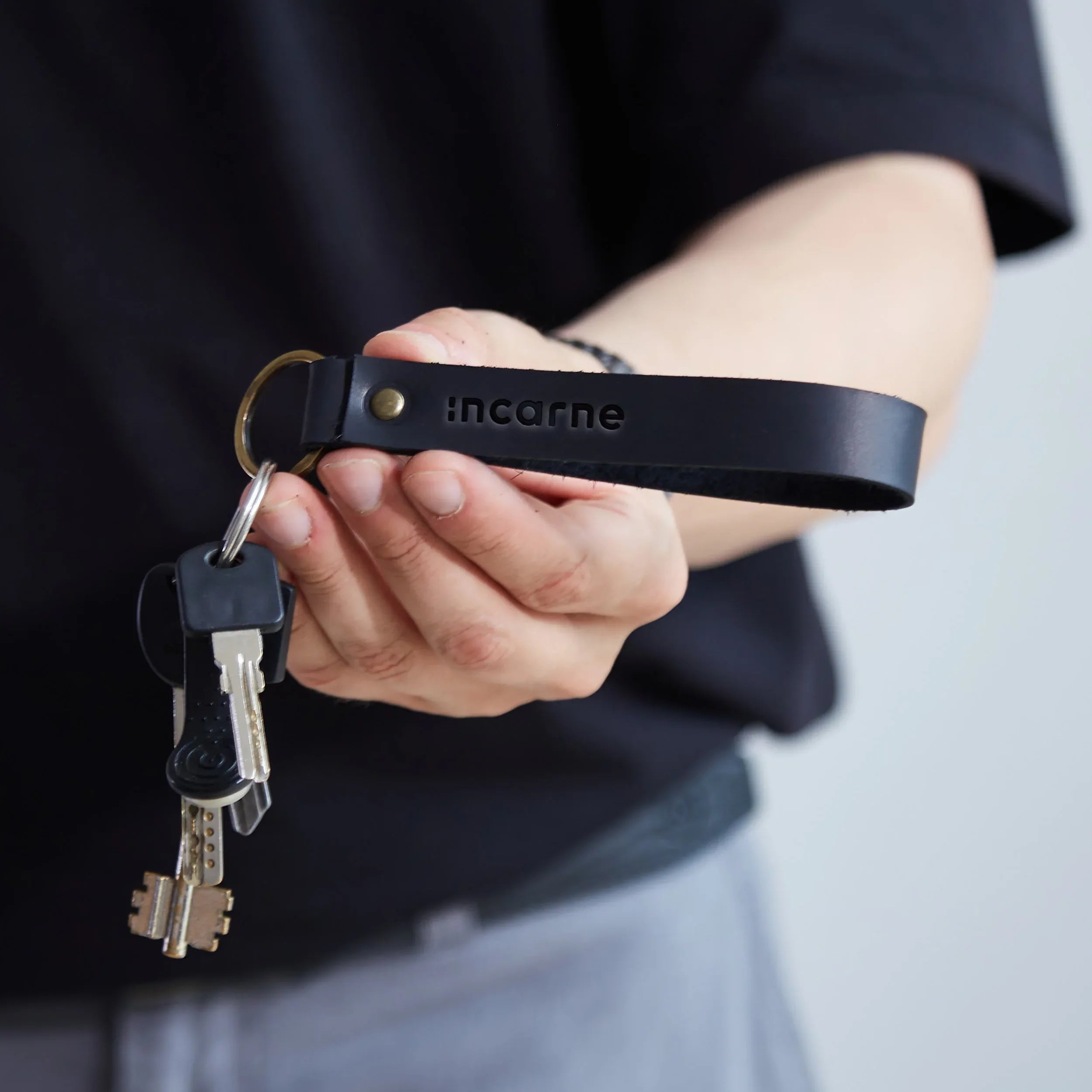 Leather keychain - INCARNE® Ukraine