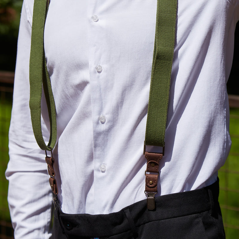 Leather Bison Suspenders Adjustable No. 1, USA Made