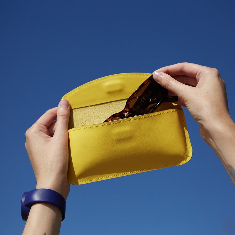 Estuche para gafas Ellet de piel clásica