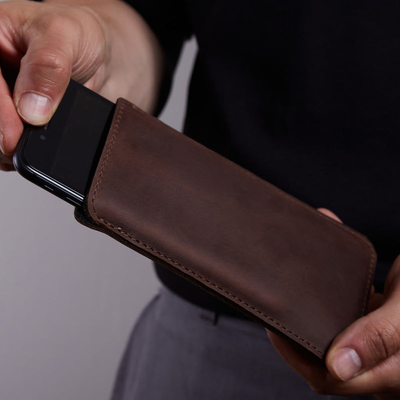 Pocket étui de téléphone en cuir