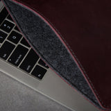 Mosaic Port vertical leather laptop sleeve