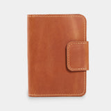 Smart Journey Vintage Leather Passport Cover for Travel with AirTag and Cards Holders