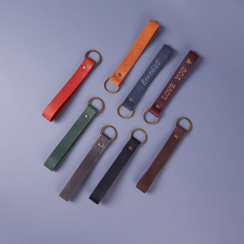 Porte-clés en cuir minimaliste