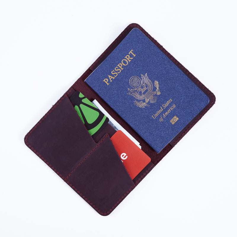 Passport Cover with the Great Seal of the United States Made from Vintage Leather