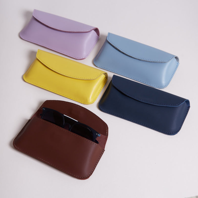 Ellet classic leather eyeglass case