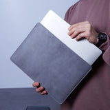 Leather MacBook sleeve with felt lining — Gamma Plus