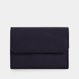 Portefeuille compact anti-RFID Lean en cuir vintage