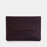 Line Leather Laptop Sleeve without Lining