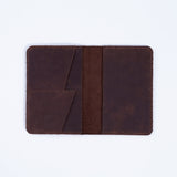 Passport cover with the national symbol of Canada мade from vintage leather